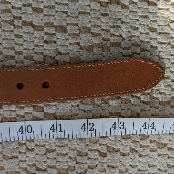L.L. Bean Men's Comfort Waist Belt Navy - Picture 7 of 8